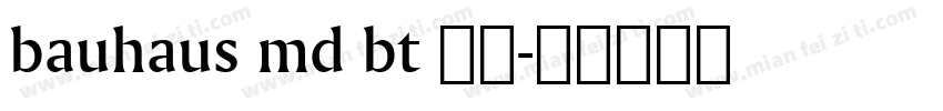 bauhaus md bt 粗体字体转换